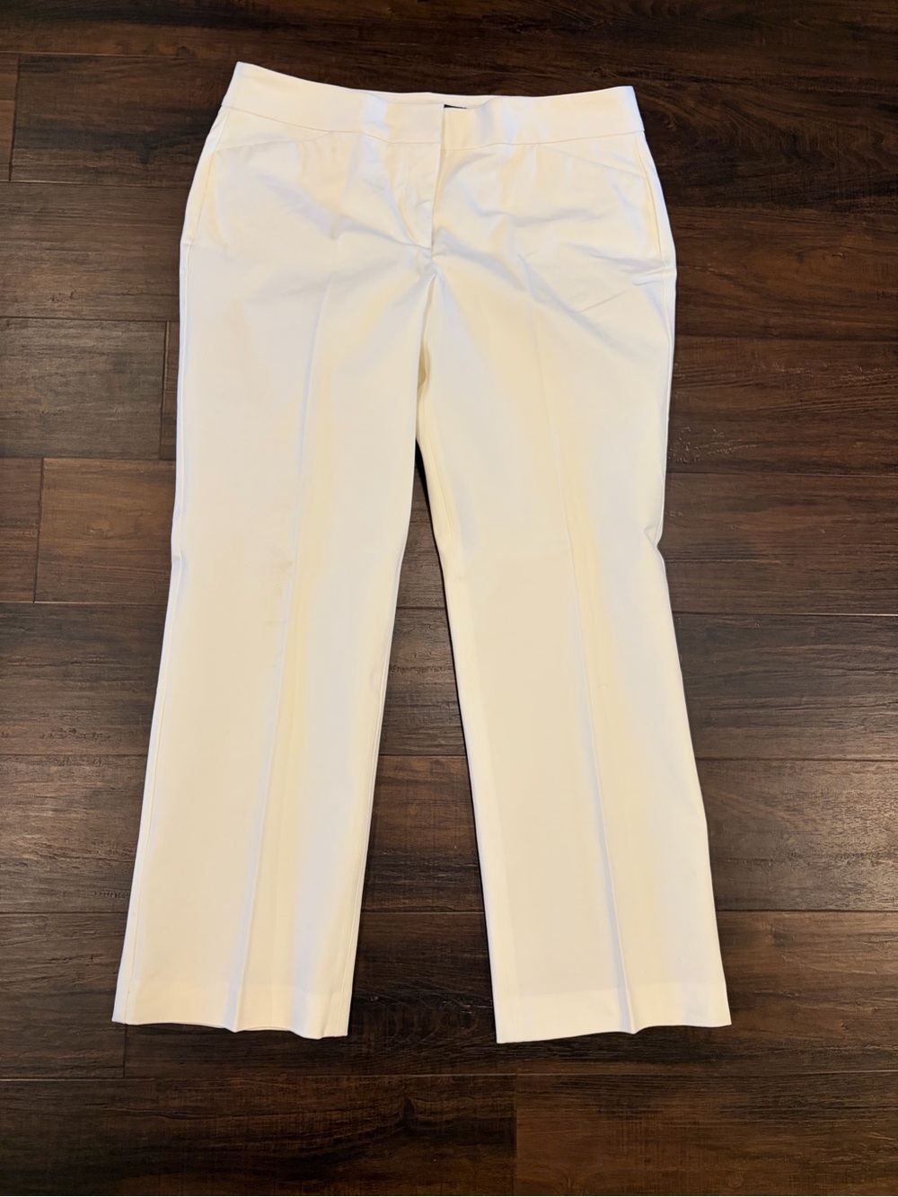 NWT Talbots Petites Signature Slimming Pants White 12P Workwear